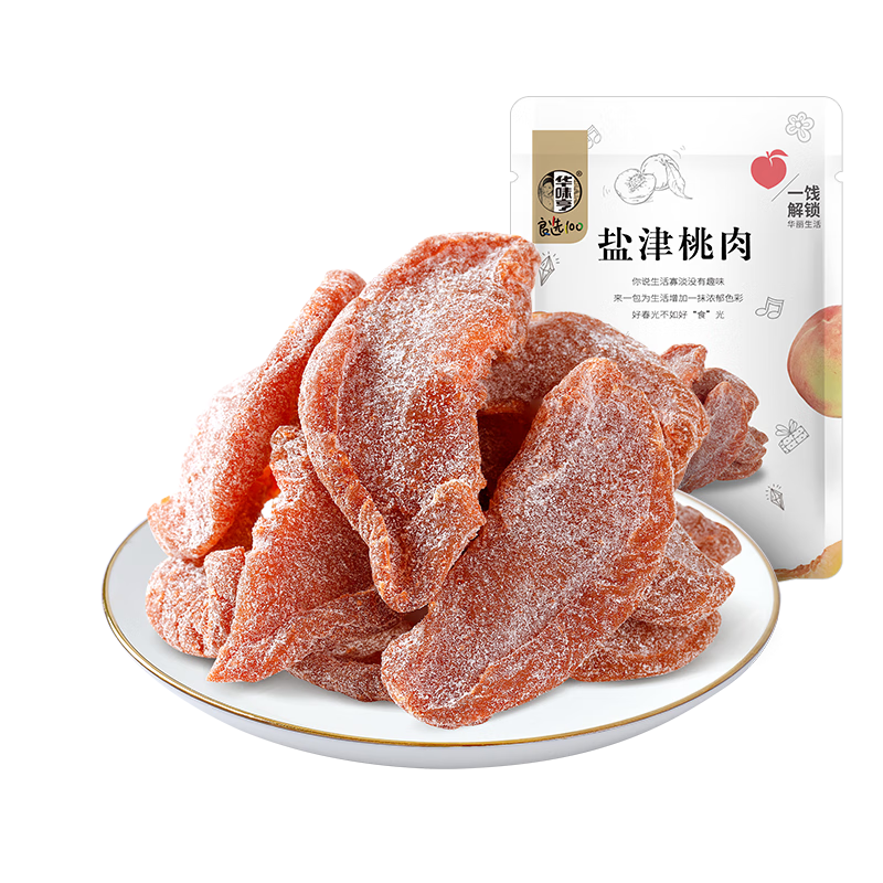 Plus会员：华味亨 零食组合 盐津桃肉100g（多款任选任选10件） 37.6元（合3.76