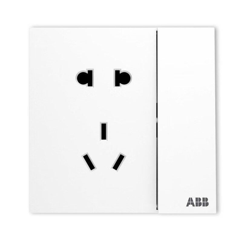 ABB 盈致系列 白色 五孔带开关（可单独控制灯）*五只 11.6元包邮（需用券）