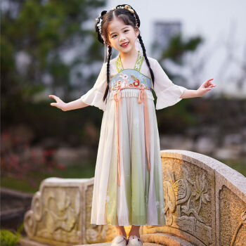 女童汉服中国风连衣裙 49.9元（需用券）