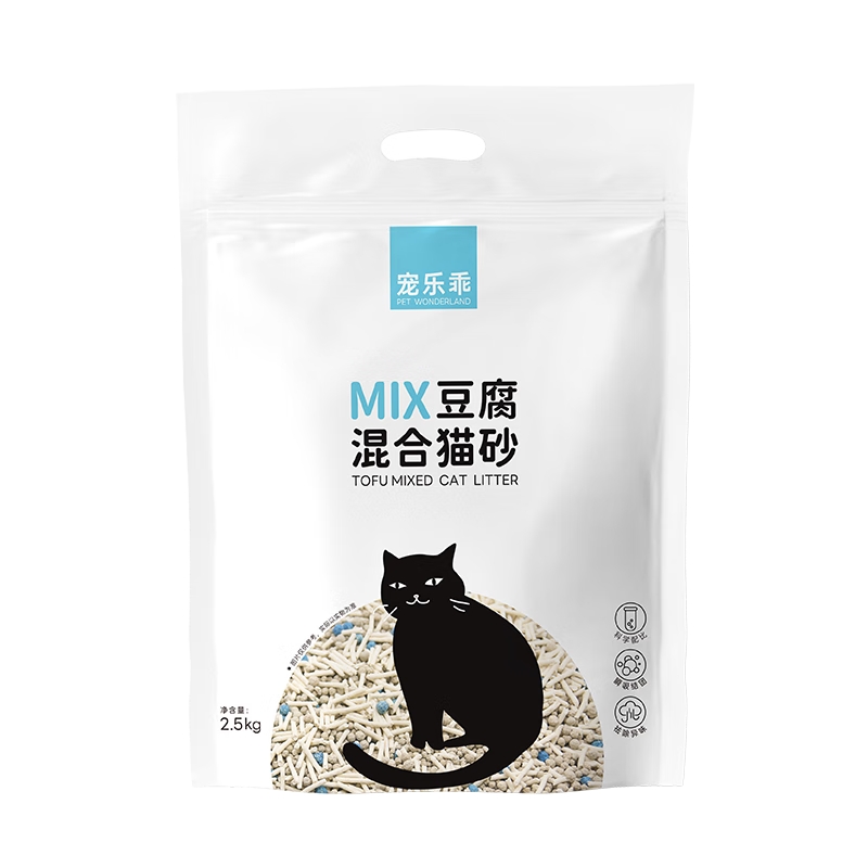 宠乐乖 豆腐混合猫砂 2.5kg*1包 10.9元包邮（需用券）