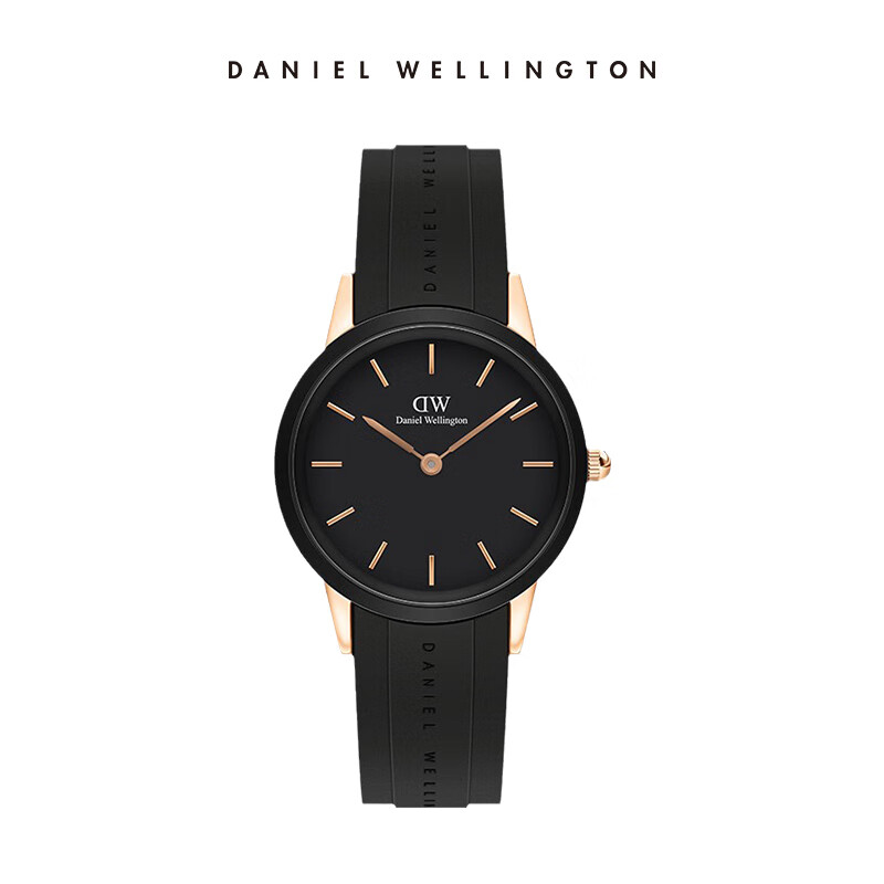 20点开始：Daniel Wellington 丹尼尔惠灵顿 ICONIC MOTION系列 小黑胶复古石英女士