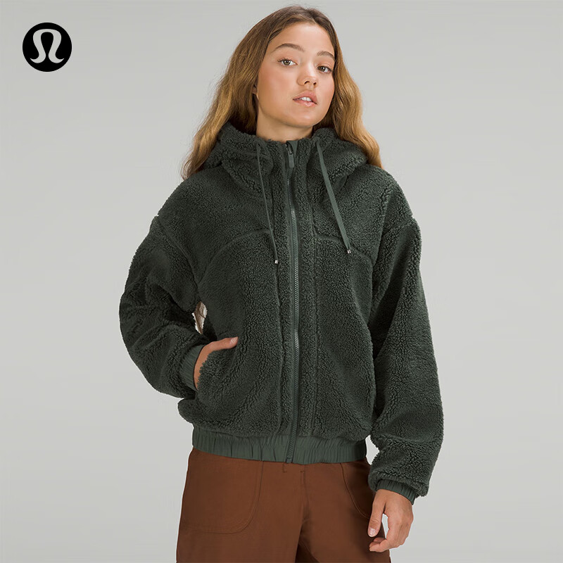 lululemon 丨Textured 女士拉绒夹克 *双面可穿 LW3FZ5S 烟熏云杉绿 6 550元