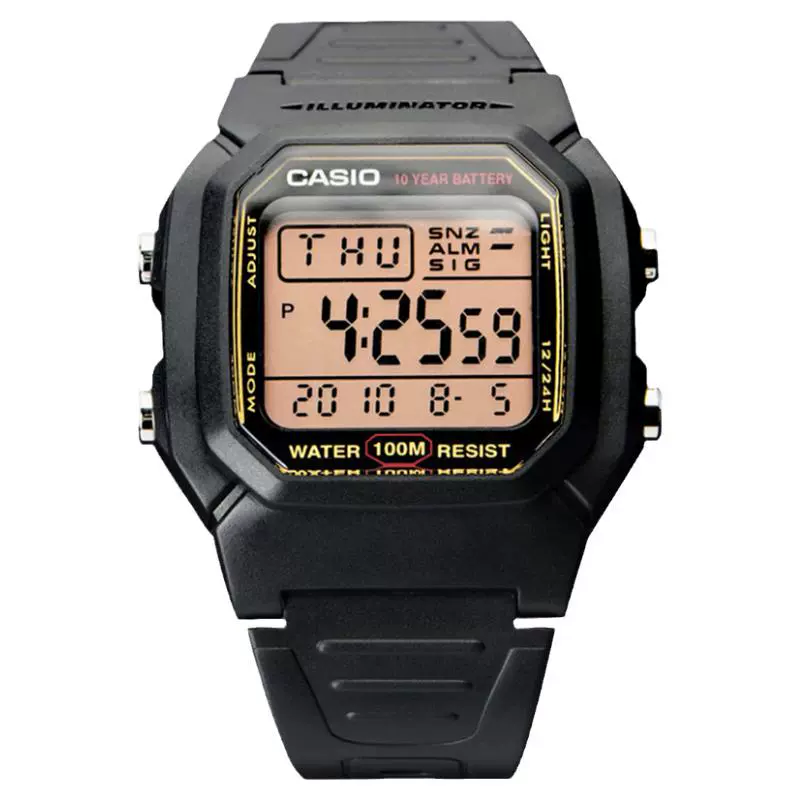 CASIO 卡西欧 Regular系列 男士多功能电子手表 W-800HG-9A 38mm*44mm ￥92