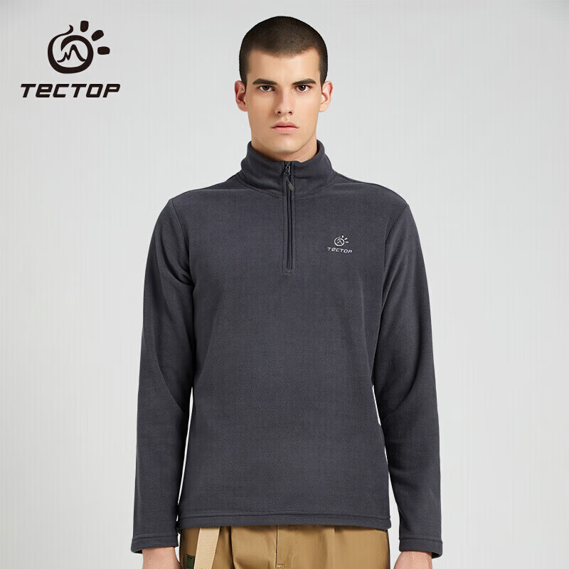 探拓（TECTOP）抓绒衣 立领 保暖套头卫衣 任选两件 84.8元包邮，合42.4元/件（