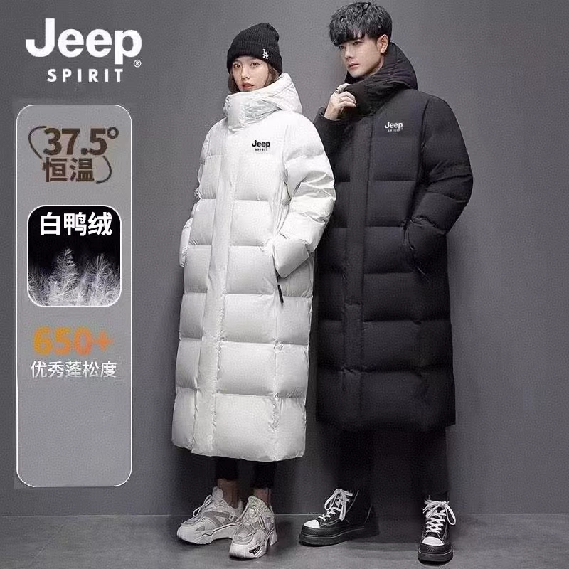 白鸭绒 JEEPSPIRIT吉普过膝常规羽绒服 券后139.9元