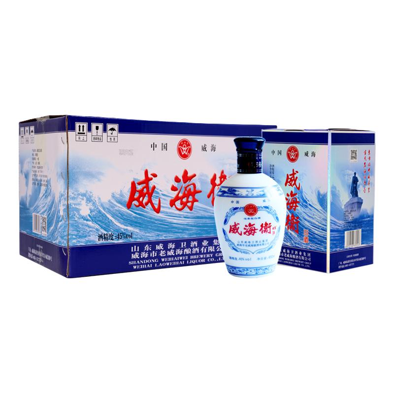 威海卫 45度白酒 450ml浓香型 45%vol 450mL 6瓶 整箱6瓶 348元
