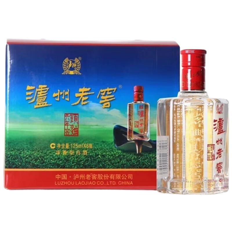 泸州老窖 六年窖头曲小酒版 52度 浓香型白酒 125ml*6瓶 74.85元 - 线报酷