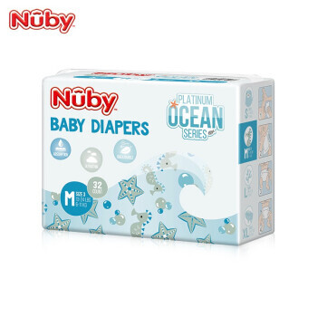 Nuby 努比 海洋系列 宝宝纸尿裤 M32片 22元包邮（需用券）