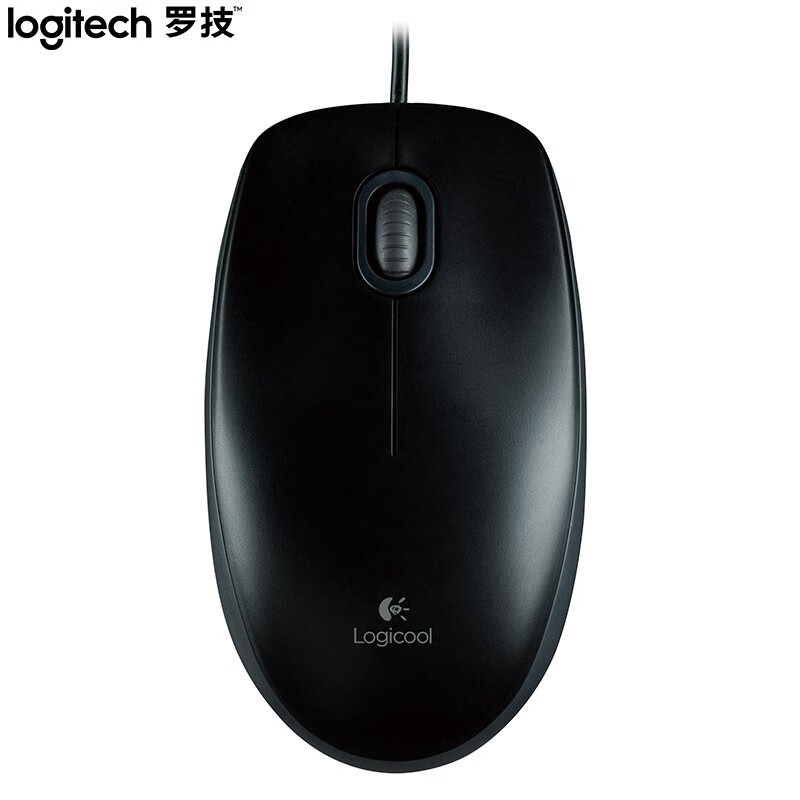 罗技 logitech M100r 有线鼠标 大手鼠标 笔记本电脑办公鼠标 家用对称鼠标外设