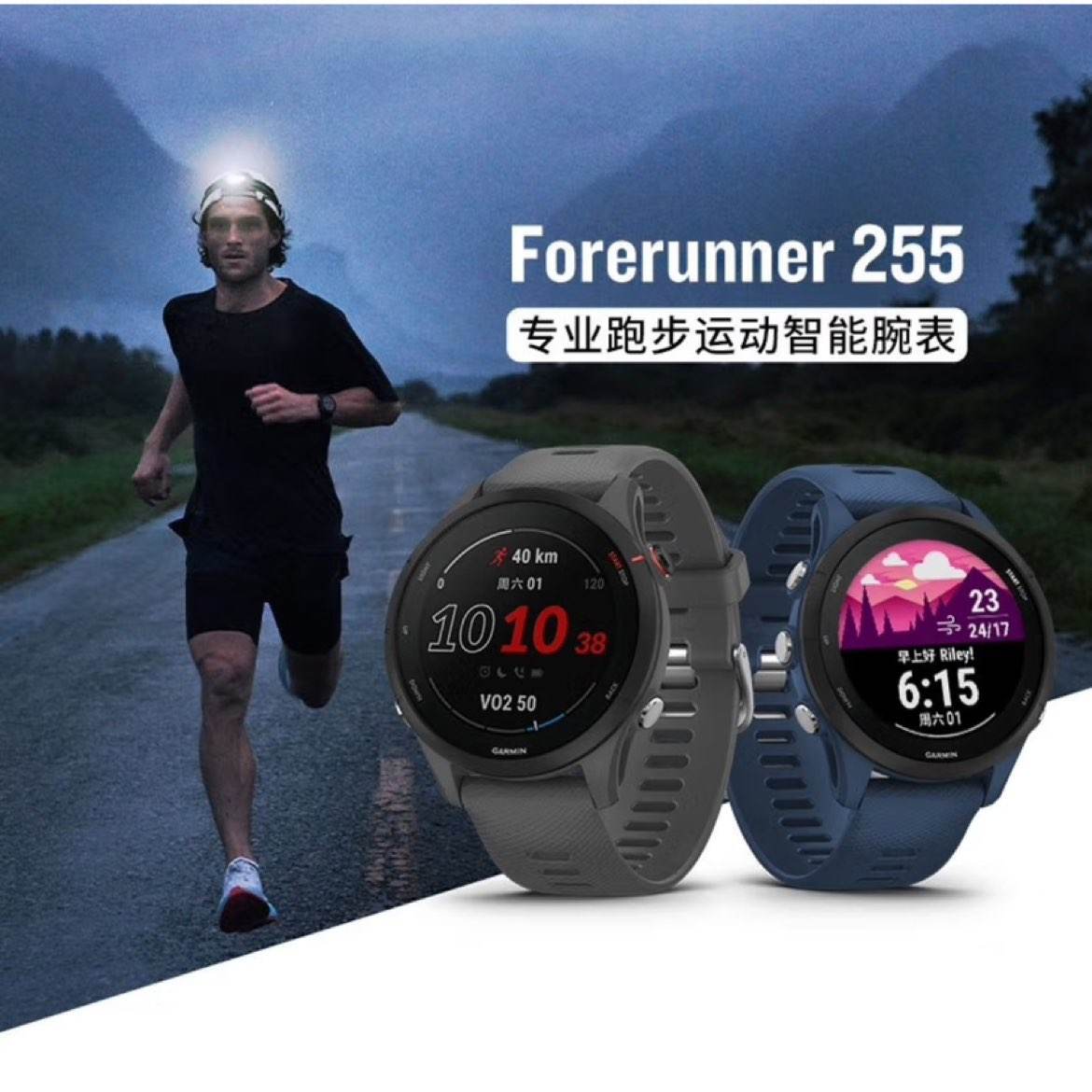 14号20点、plus:佳明 Forerunner255神秘灰心率血氧HRV跑步铁三游泳户外运动手表 1