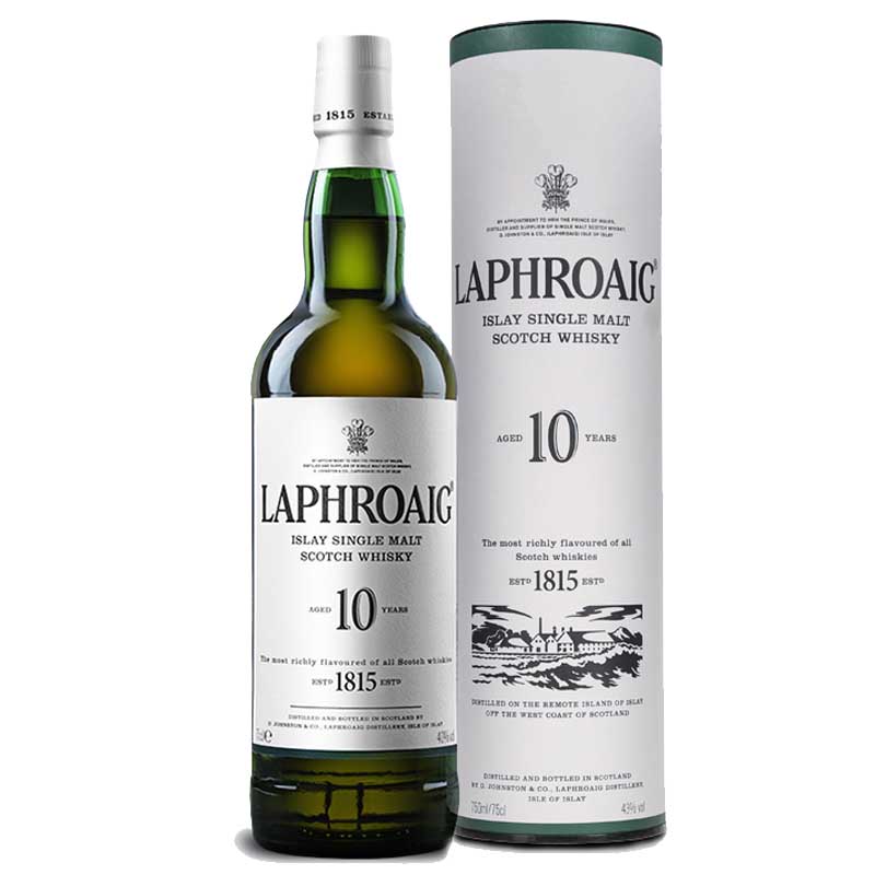 LAPHROAIG 拉弗格 10年 单一麦芽威士忌 700ml 进口洋酒(礼盒装) 258.55元