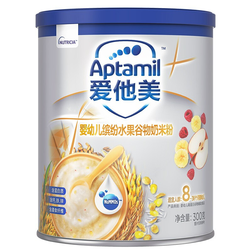 Aptamil 爱他美 婴幼儿缤纷水果谷物奶米粉 国行版 3段 300g 49.42元