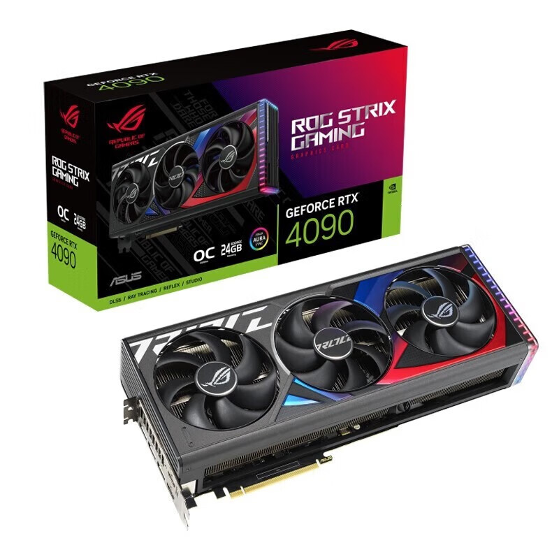 华硕 ASUS ROG STRIX GeForce RTX 4090 O24G GAMING电竞游戏显卡猛禽4090黑色 OC超频 23999