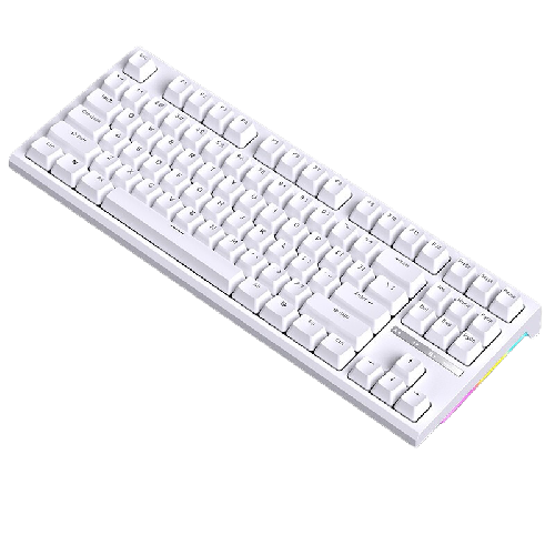 ROYAL KLUDGE R87 68键 有线机械键盘 白色 K黄轴 无光 99.16元