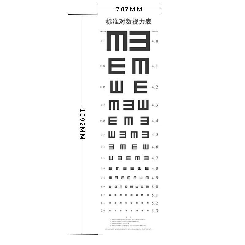 包邮 标准对数视力表 护眼 当当网 1.8元