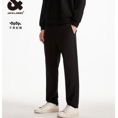 plus会员：JACK&JONES 杰克琼斯 秋季男士基础百搭筒长裤纯色休闲裤 199.31元 包