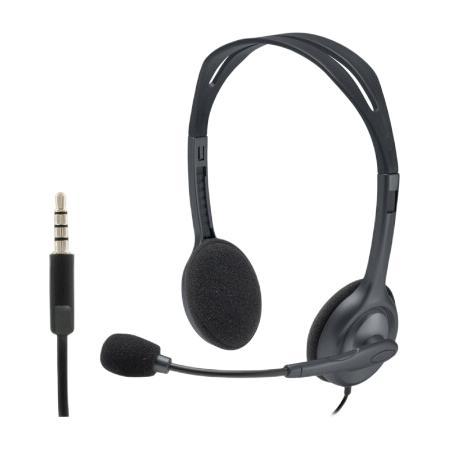 logitech 罗技 H111 耳罩式头戴式有线耳机 黑色 3.5mm 44元