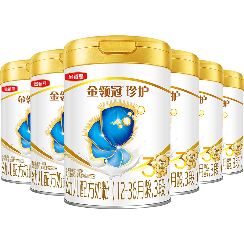 金领冠 伊利金领冠 幼儿奶粉 珍护3段 900g×6罐 1320元（双重优惠）