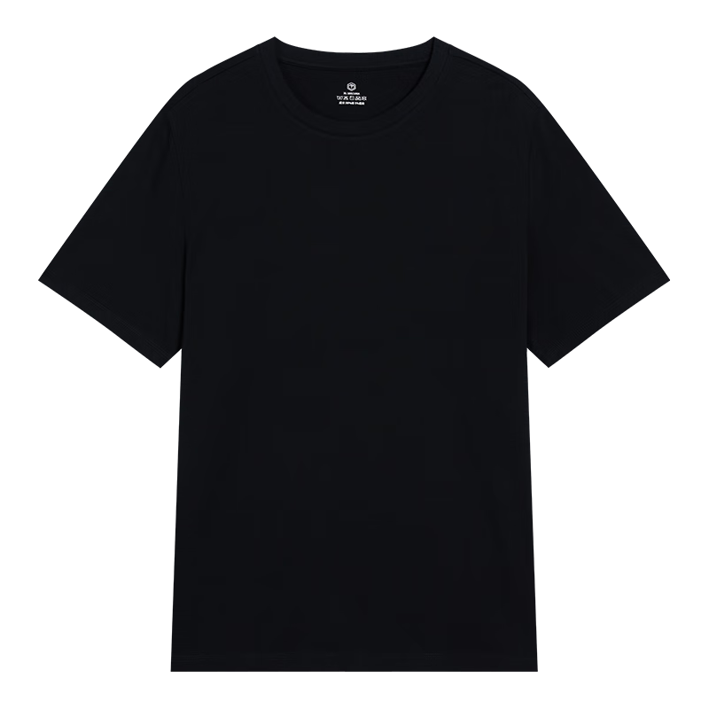 京东京造 t恤打底衫男装短袖男士冬季衣服 黑色 XL 9.9元（需买2件，需用券