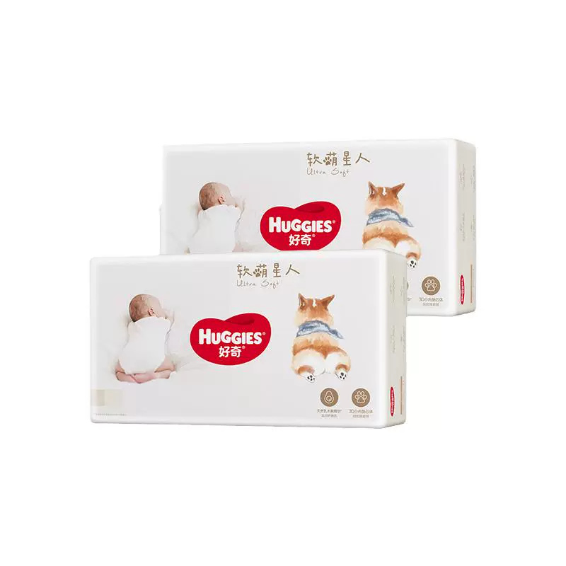 HUGGIES 好奇 软萌星人柯基 纸尿裤 S48/M38/L32*2包装 ￥83.6