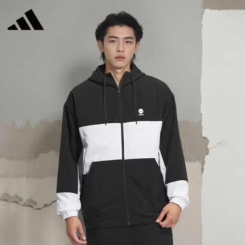 移动端、京东百亿补贴：adidas 男子运动外套 IA6790 109元包邮