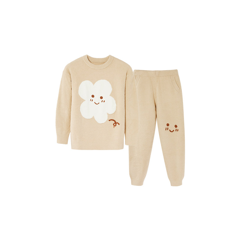 移动端：Ubras 有钱花家居服|半边绒加厚睡衣套装秋冬厚 198元（淘金币可抵3.