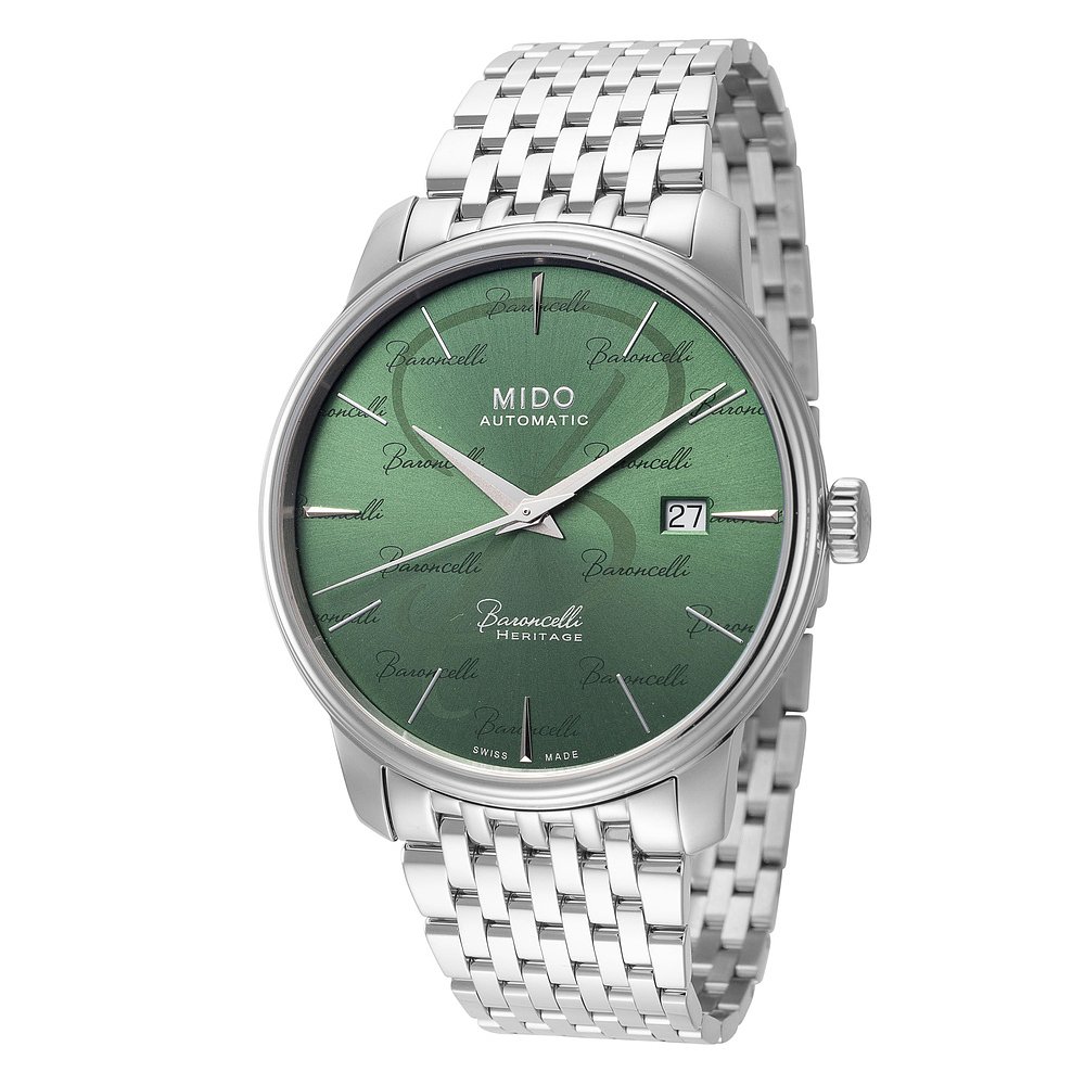 MIDO 美度 Baroncelli 男士自动腕表 39mm 银色 3147.05元