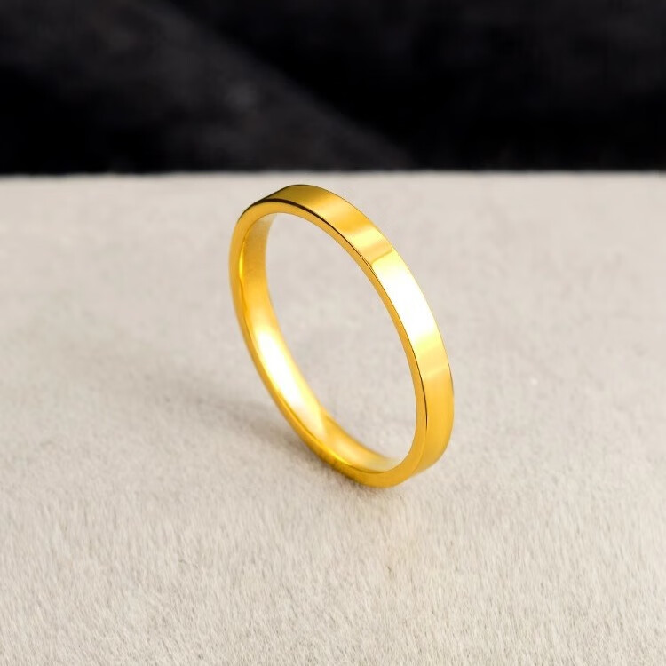 2.5mm古法传承素圈戒指男女小众时尚个性钛钢指环 19.9元（需用券）