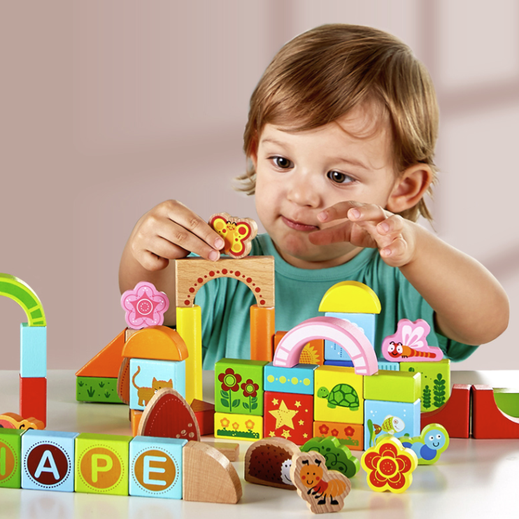Hape 店铺主推 环保木质宝宝积木（80粒） 98元（需用券）