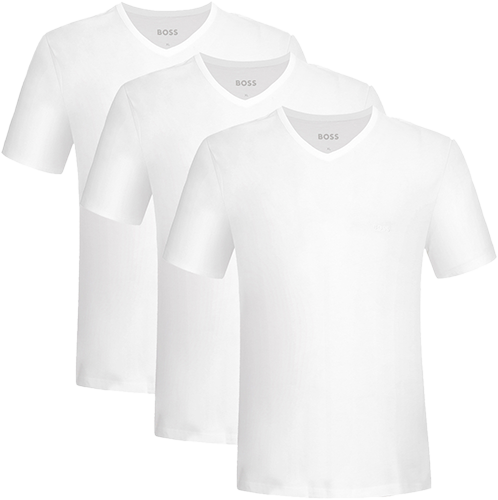 HUGO BOSS 短袖三件装 经典刺绣纯棉舒雅内衣打底衫 男款 可外穿 弹性T恤 156元