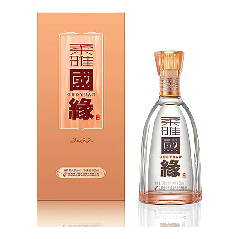 PLUS会员:今世缘 柔雅国缘 柔雅型白酒 42度 500ml*1瓶 单瓶装 168元（需领券）