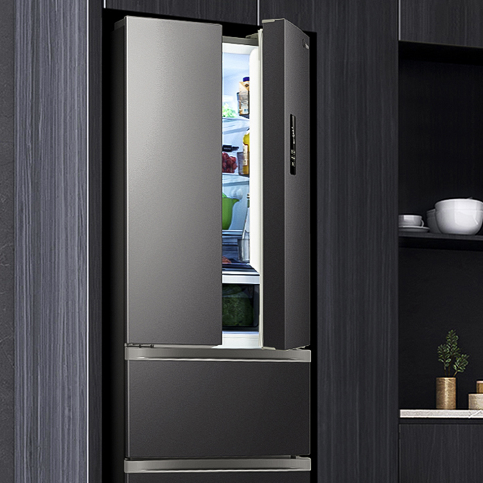 Midea 美的 冰箱双开门 家用325升一级能效风冷变频小型多门无霜电冰箱 电 325