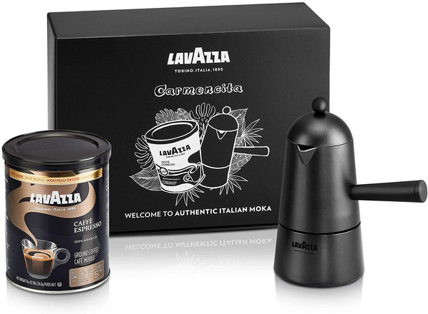 意大利进口，Lavazza 乐维萨 Carmencita 限量版摩卡咖啡壶+意式浓缩咖啡粉 礼盒装328.1元