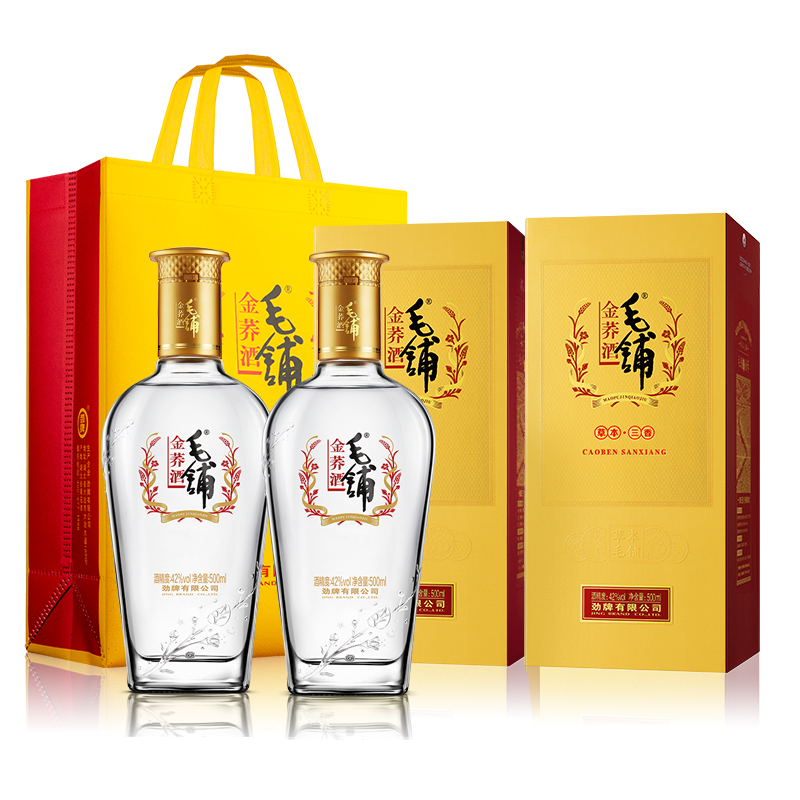 MAO PU 毛铺 金荞苦荞酒42度500ml*2瓶礼盒装送礼酒水白酒基酒 156元