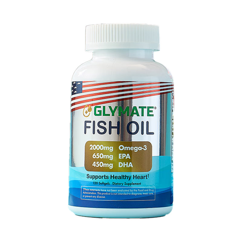 PLUS会员、首购、试用：GLYMATE 高含量降血脂软鱼油 1373mg Omega3 725mg EPA 467.6mg D