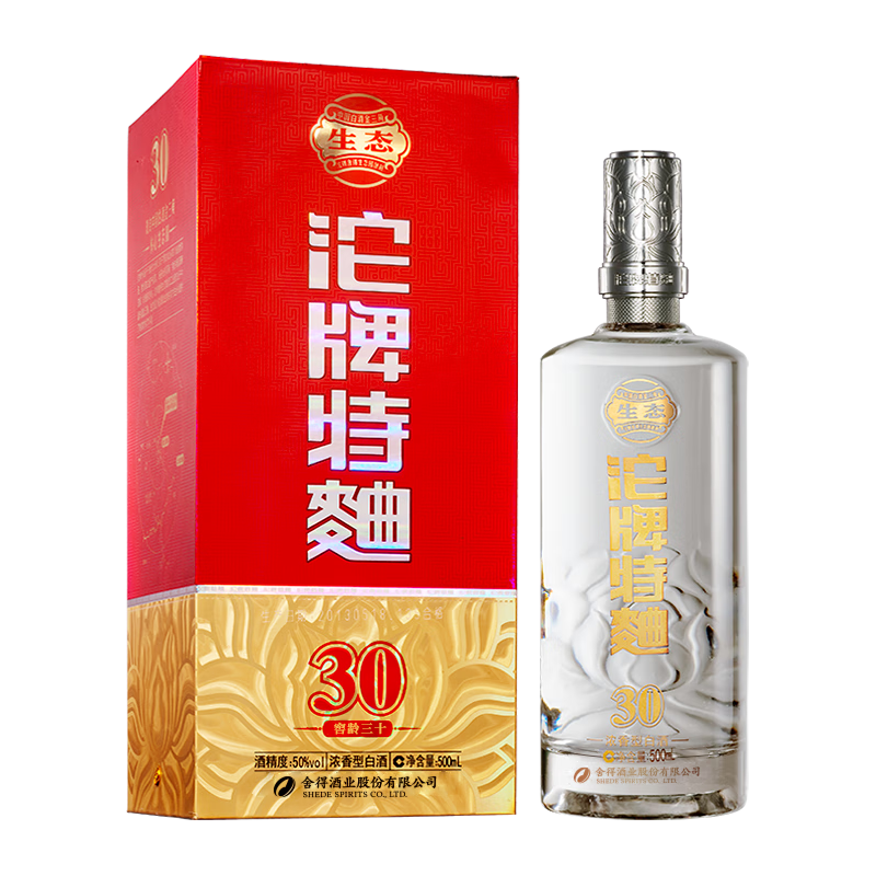 移动端、京东百亿补贴：沱牌 30年生态窖龄 浓香型500ml*1瓶盒装 34.1元（需用