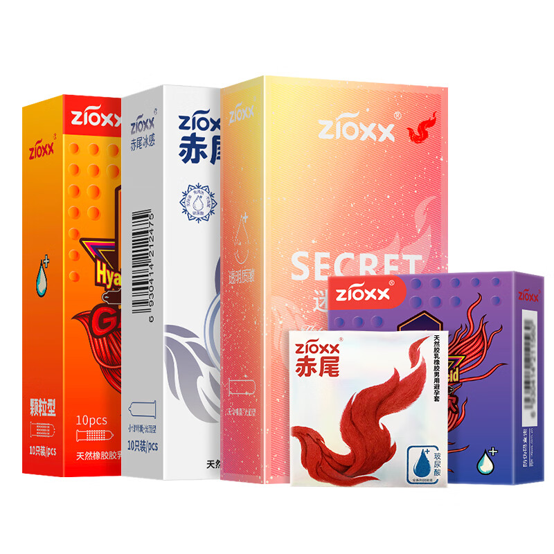 zioxx 赤尾 玻尿酸情趣安全套组合 34只 38元（需买2件，共76元，双重优惠）