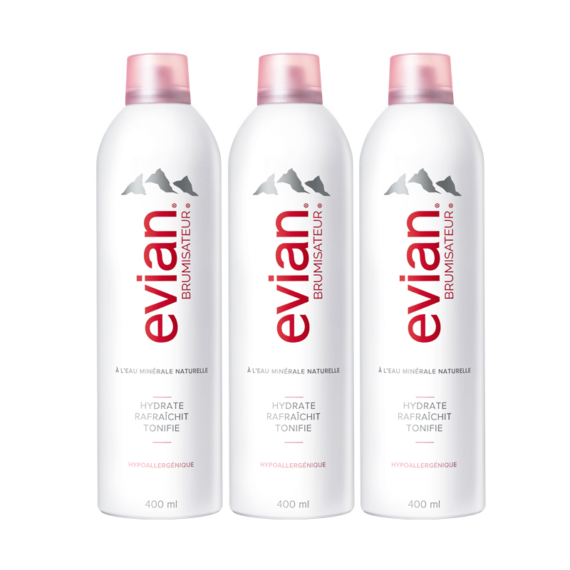 evian 矿泉水喷雾 敏感肌可用 400ml️3支 80.75元