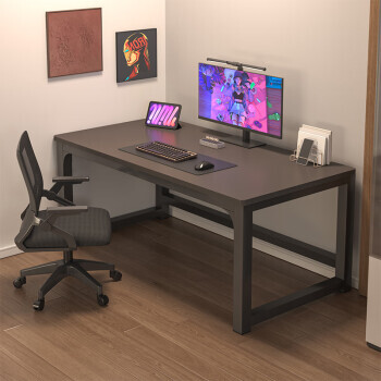 普派 电脑桌桌椅套装写字办公书桌大尺寸桌子 黑色100*60cm+转椅 248元（需用券）