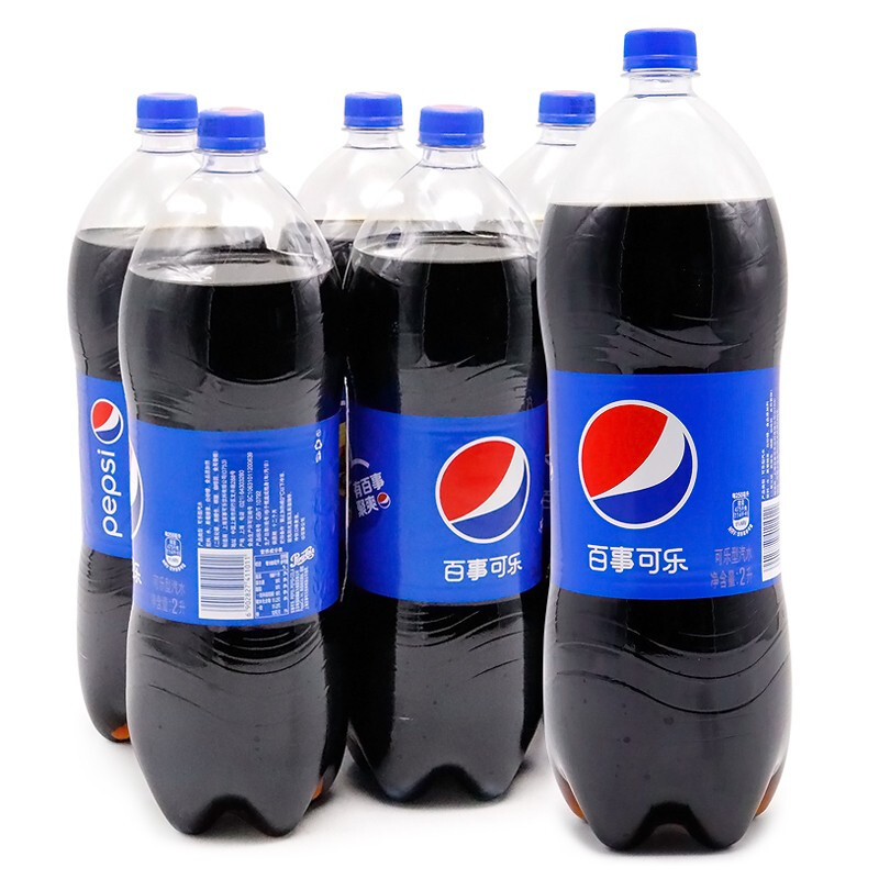 pepsi 百事 可乐 Pepsi 碳酸饮料整箱 2L*6瓶 (新老包装随机发货) 百事出品 31.59元