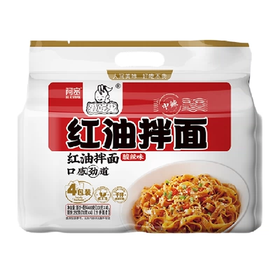 阿宽 红油拌面 400g×1 四连包 成都特色干拌 4.82元+1.6元淘金币