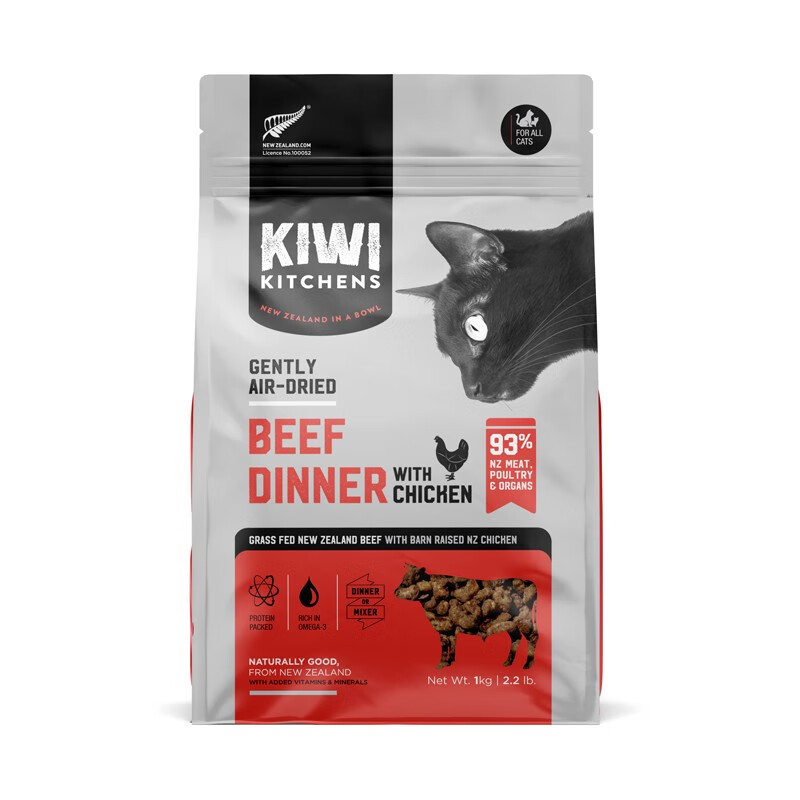 KIWI KITCHENS 风干猫粮 牛肉&鸡肉1kg 209元（需用券）