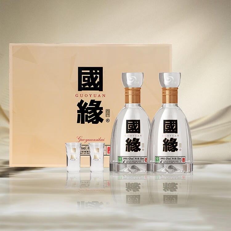 今世缘 国缘系列 国缘 四开 42%vol 浓香型白酒 500ml*2瓶 礼盒装 870元 - 线报酷