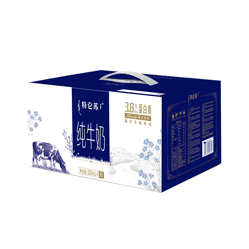 88VIP：特仑苏 蒙牛特仑苏纯牛奶全脂梦幻盖250ml×16包 38元