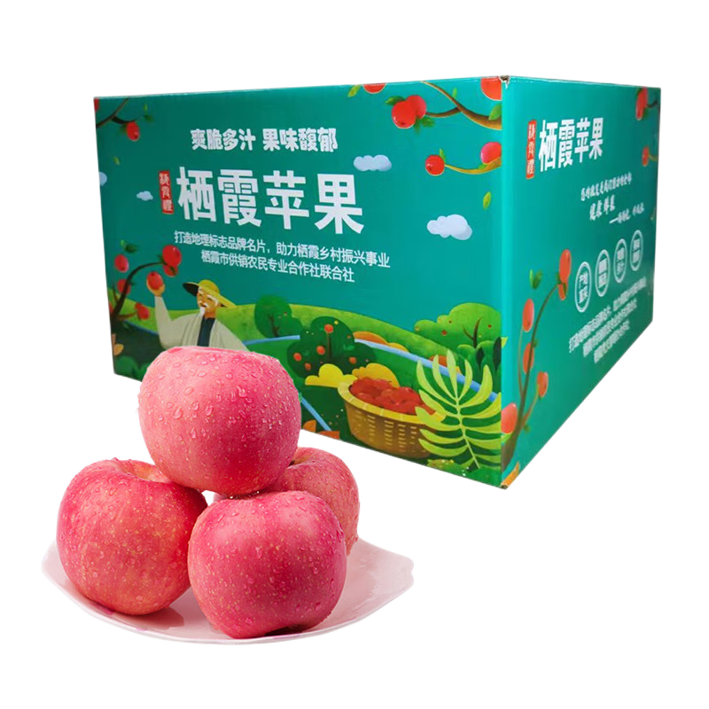 东方玘缘 DFQY 山东烟台栖霞红苹果 5斤 19.8元包邮（需用券）