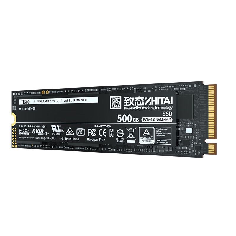 ZHITAI 致态 Ti600 NVMe M.2 固态硬盘 500GB （PCI-E4.0） 319元