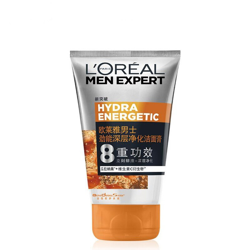 L'OREAL PARIS 男士劲能深层净化洁面膏 26.32元