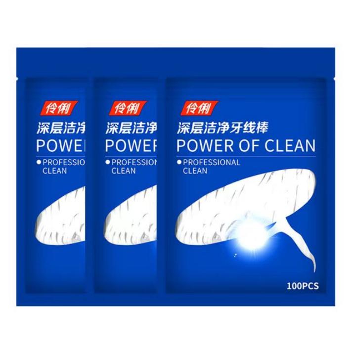 伶俐 洁齿牙线棒 100支*3袋（共300支） 9.9元（需用券）