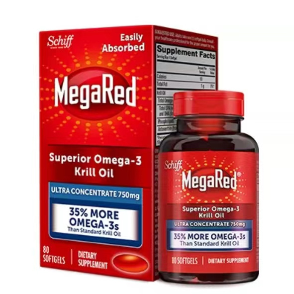 脉拓 MegaRed 精萃磷虾油胶囊 750mg*80粒 499元