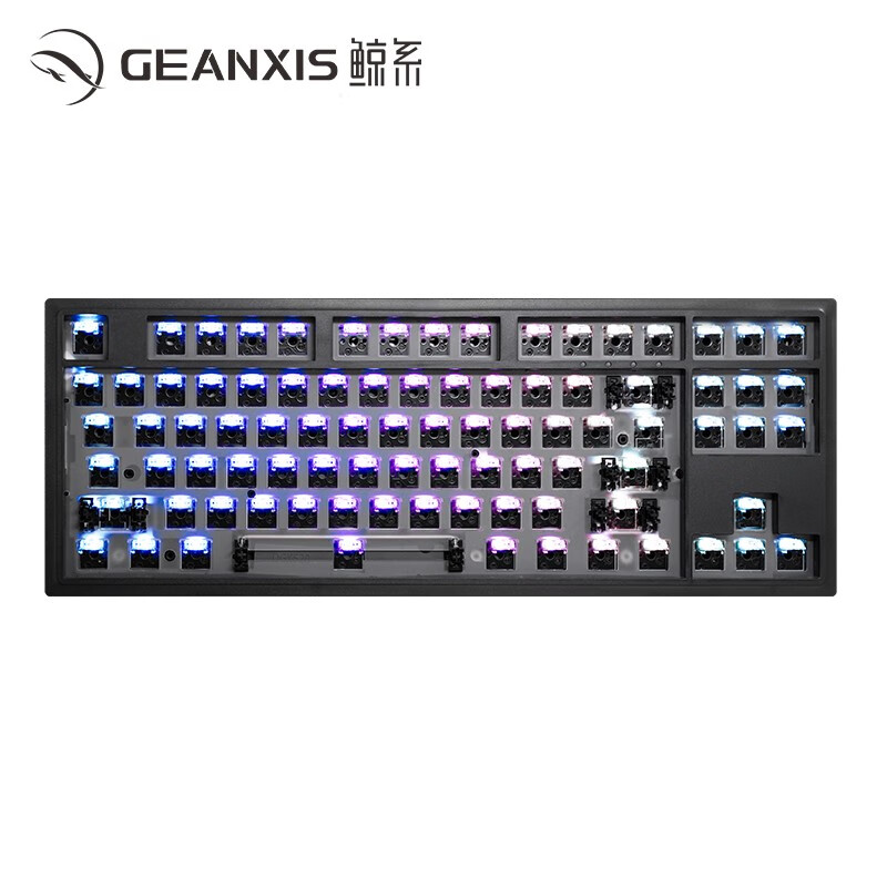 GEANXIS 鲸系 GK50 87键 客制化三模机械键盘 星际黑 RGB 无轴无键帽 99元（需用